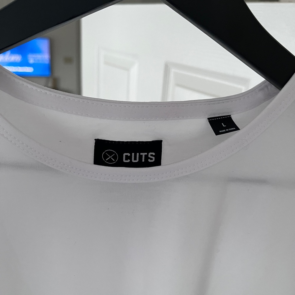 White Cuts Clothing Crew Curve-Hem